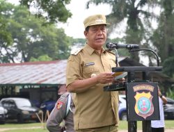 Bupati Simalungun, Pimpin Apel Gelar Pasukan Dalam Rangka Operasi Ketupat Toba 2023