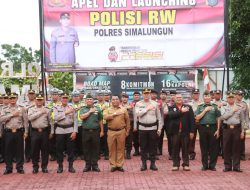 Apel dan Launcing Polisi RW Polres Simalungun Diwarnai Pemberian Penghargaan kepada Masyarakat Berprestasi