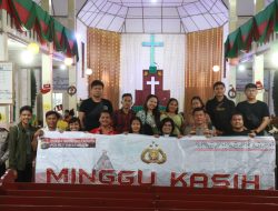 Minggu Kasih Polres Simalungun di Gereja GKPS Pamatang Raya 1930, Rawat Toleransi Beragama