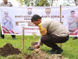 Polres Simalungun Gelar Bakti Sosial dan Penanaman 100 Pohon, Jelang Rakor SDM Polri 2023