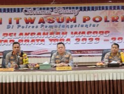 Polres Pematangsiantar Sambut Kunjungan kerja Tim Itwasu mabes Polri Supervisi Was Ops Mantap Brata Toba 2023-2024