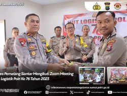 POLRES PEMATANG SIANTAR MEMOTONG NASI TUMPENG RAYAKAN HUT LOGISTIK POLRI KE 76