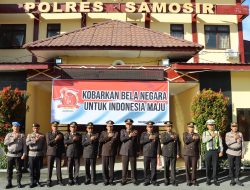 Upacara Peringatan Hari Bela Negara ke-75 Polres Samosir