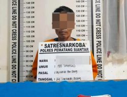 POLRES PEMATANG SIANTAR TANGKAP RESIDIVIS PEMILIK SABU 0.58 GRAM