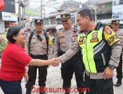 GUNAKAN SEPEDA MOTOR TRAIL, KAPOLRES PEMATANGSIANTAR CEK LOKASI TPS DIANGGAP RAWAN