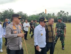 Kapolres Dampingi Rombongan Kapolda Bersama Forkopimda Sumut Lakukan Monitoring Penyelenggaraan Pemilu 2024 di Kabupaten Simalungun