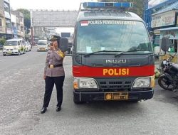 BINMAS POLRES PEMATANGSIANTAR SAMPAIKAN HIMBAUAN KAMTIBMAS DI PASAR HORAS