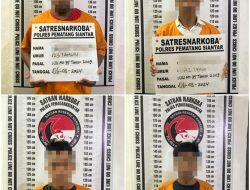 POLRES PEMATANGSIANTAR TANGKAP EMPAT PELAKU MILIKI SABU ASAL SIMALUNGUN