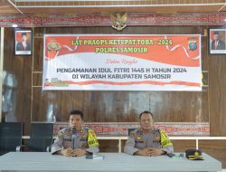 Polres Samosir Latihan Pra Operasi Ketupat Toba 2024