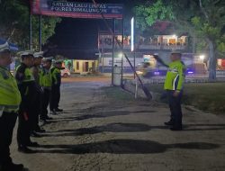 Operasi Blue Light Patrol oleh Sat Lantas Polres Simalungun Berhasil Jaga Ketertiban Malam Hari