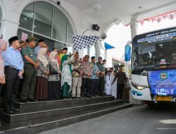 Wakapolres Pematangsiantar Hadiri Pelepasan Pemberangkatan Jamaah Calon Haji dan Hajja 2024.