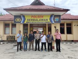 Polsek Serbalawan terima Kunjungan Panwascam dua  Kecamatan Dolok Batu Nanggar dan Tapian Dolok