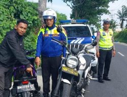 Patroli Hunting System di Simalungun, Kasat Lantas Tindak Pengendara Knalpot Brong