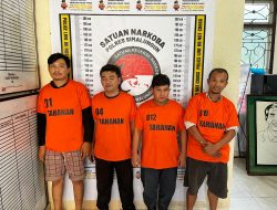 Polsek Parapat Resor Simalungun Berhasil Tangkap Empat Pemuda Bersama 1,20 gram Sabu