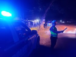 Antisipasi Geng Motor dan Kejahatan Jalanan, Sat Lantas Polres Simalungun Gelar Blue Light Patrol