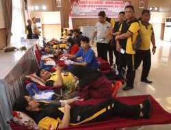 Bakti Kesehatan Donor Darah Keluarga Besar Polres Simalungun dalam Rangka Hari Bhayangkara ke-78