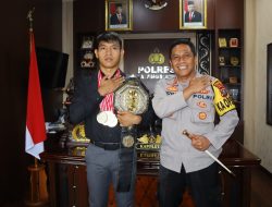 Kapolres Pematangsiantar Terima Audiensi Dengan Atlet One Pride MMA Ronal Siahaan