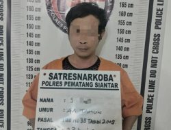 Polres Pematangsiantar Tangkap Pria Pemilik 16 paket Sabu.