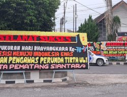 Puncak Peringatan Hari Bhayangkara Ke-78, Polres Pematangsiantar Bersama polsek jajaran dibanjiri karangan bunga