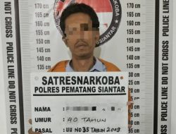 Pria Pemilik Sabu 1,38 Gram Ditangkap Polres Pematangsiantar.