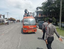 Sat Binmas Polres Simalungun Berikan Himbauan Keselamatan kepada Supir Angkutan Umum