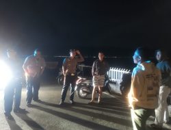 Polsek Parapat Gelar Blue Light Patrol untuk Menjaga Keamanan Malam Hari