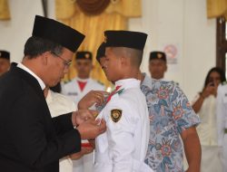 Bupati Kukuhkan Paskibraka Kabupaten Humbahas 2024