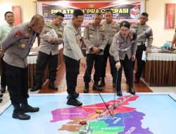 Jelang Pengamanan Balap Sepeda (Road Race) Pon ke XXI Aceh – Sumut, Polres Pematangsiantar Gelar TFG Tactical Floor Game