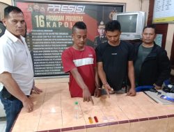 Polsek Serbalawan Resor Simalungun Tangkap Dua Tersangka Penyalahgunaan Narkotika, Ada Sabu 5,20 gram dan Alat Hisap