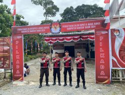 Hari Pertama Pengamanan Pendaftaran Pasangan Calon Kepala Daerah Kab.Samosir