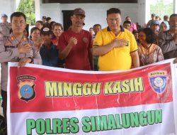 Kapolres Simalungun Pimpin Kegiatan “Minggu Kasih” dengan Pembagian Bantuan Sosial di Slum Area Sidamanik