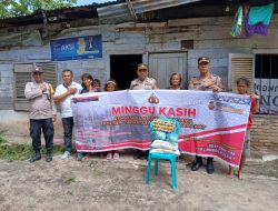 Kapolsek Tanah Jawa Gelar Minggu Kasih, Bantu Warga Kurang Mampu dan Himbau Jaga Persatuan Jelang Pemilu 2024