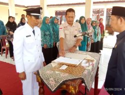 Nur Shodik.SE Resmi Di Lantik Sebagai Kepala Desa Tulungsari Kecamatan Belitang Mulya Kabupaten Oku Timur.