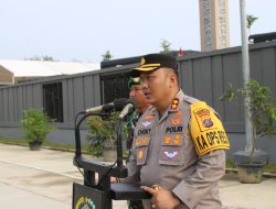 Polres Simalungun Gelar Apel Pasukan Kesiapan Simulasi Pengamanan VVIP Kunjungan Presiden Jokowi dalam Rangka Peresmian Pintu Tol Sinaksak