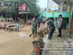 Sinergi TNI-Polri dan Pemerintah Kecamatan Dolok Batu Nanggar, Evakuasi Cepat Bantu Korban Banjir di Simalungun