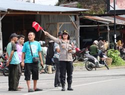 Polres Pematangsiantar Sukseskan Pengamanan Jalur Lintas Hari Terakhir Balap Sepeda PON XXI 2024