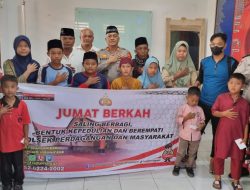 Polsek Perdagangan Gelar Jumat Barokah, Berikan Bantuan Sembako dan Santunan Anak Yatim