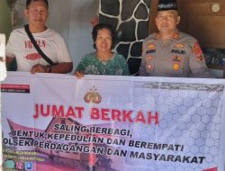 Polsek Perdagangan Gelar Jumat Barokah, Berikan Bantuan Sembako untuk Warga Kurang Mampu