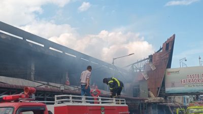 Gedung IV Pasar Horas Kebakaran, Kapolres Patangsiantar Turun Langsung Meninjau