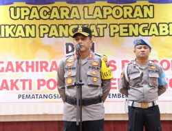 Kapolres Pematangsiantar Pimpin Upacara Kenaikan Pangkat Pengabdian Wakapolres Dan Purna Bakti