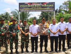 Sinergitas TNI – Polri, Kapolres Pematangsiantar Gunakan Trail Hadiri Pembukaan TMMD Ke- 122 T.A 2024