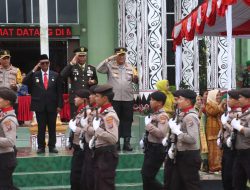 Sinergitas TNI-Polri, Kapolres Simalungun Ikuti Upacara Peringatan HUT Ke-79 TNI di Kodim 0207/SML