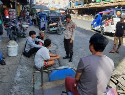 Sat Binmas Polres Pematangsiantar Cooling System Sambangi Masyarakat di Pasar Horas