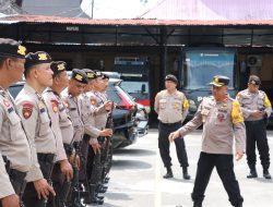 Sambut Kunker Kapolda Sumut Wakapolres Sianțar Pimpin Latihan Jajar Hormat