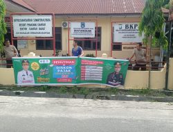 Sosialisasikan Pemutihan Pajak Kendaraan, Polres Pematangsiantar  Bersama Polsek Jajaran Sebarkan Spanduk