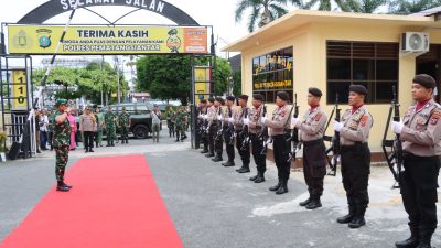 Perkuat Sinergitas TNI – POLRI, Polres Pematangsiantar Sambut Kunjungan Pangdam I/BB