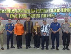 Polres Pematangsiantar Hadiri Sosialisasi Bencana, Simulasi Gempa Bumi dan Balakar