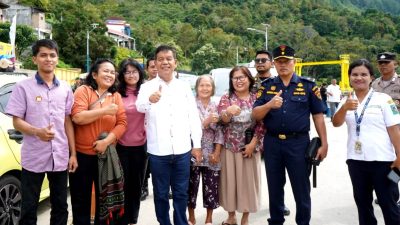 Bupati Simalungun Tinjau Pos Pam Pelabuhan Tigaras, Imbau Masyarakat Jaga Kekondusifan