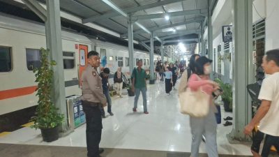 Mudik Nataru Muali Meningkat, Polres Pematang Siantar Pastikan Stasiun Kereta Api Aman