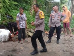 Polsek Siantar Martoba Lakukan Pengecekan Tanah Longsor di Jalan Amaliya Blok 9